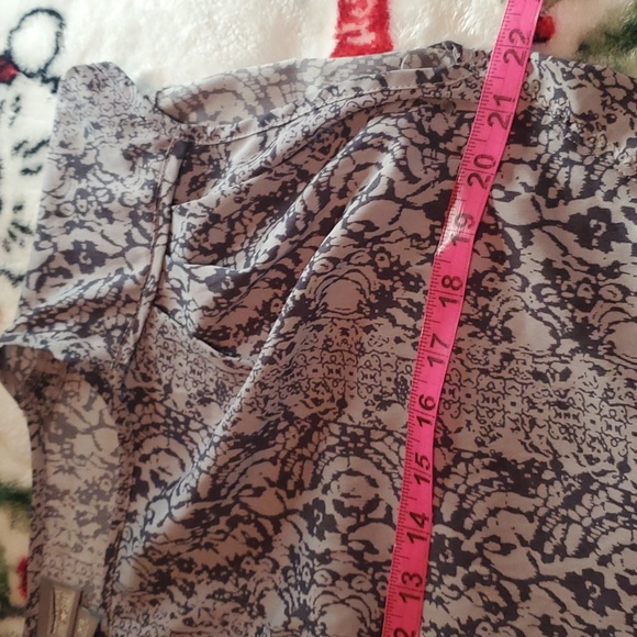 CONVERSE One Star Lightweight Flowy Cap Sleeve Blouse Tunic in Gray Size XS - Picture 6 of 7